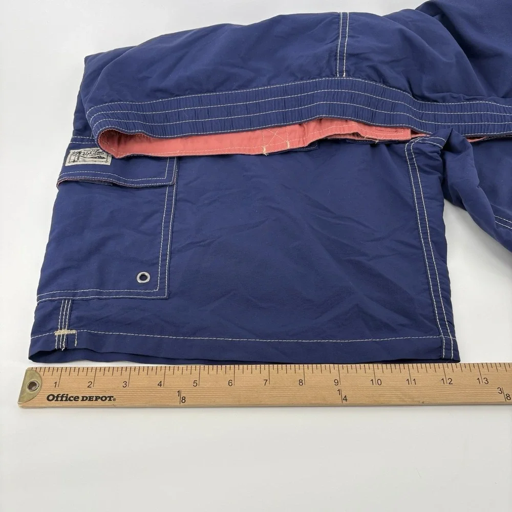 Polo Ralph Lauren Board Shorts Swim Trunks Mens Size L Navy‎ Cargo Pocket Y2K